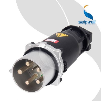 Industrial Plug Sockets 4-pin 5-pin 3p+n+e Ip67 200a 250a 400a Saipwell Waterproof 200a Industrial Connector For Container